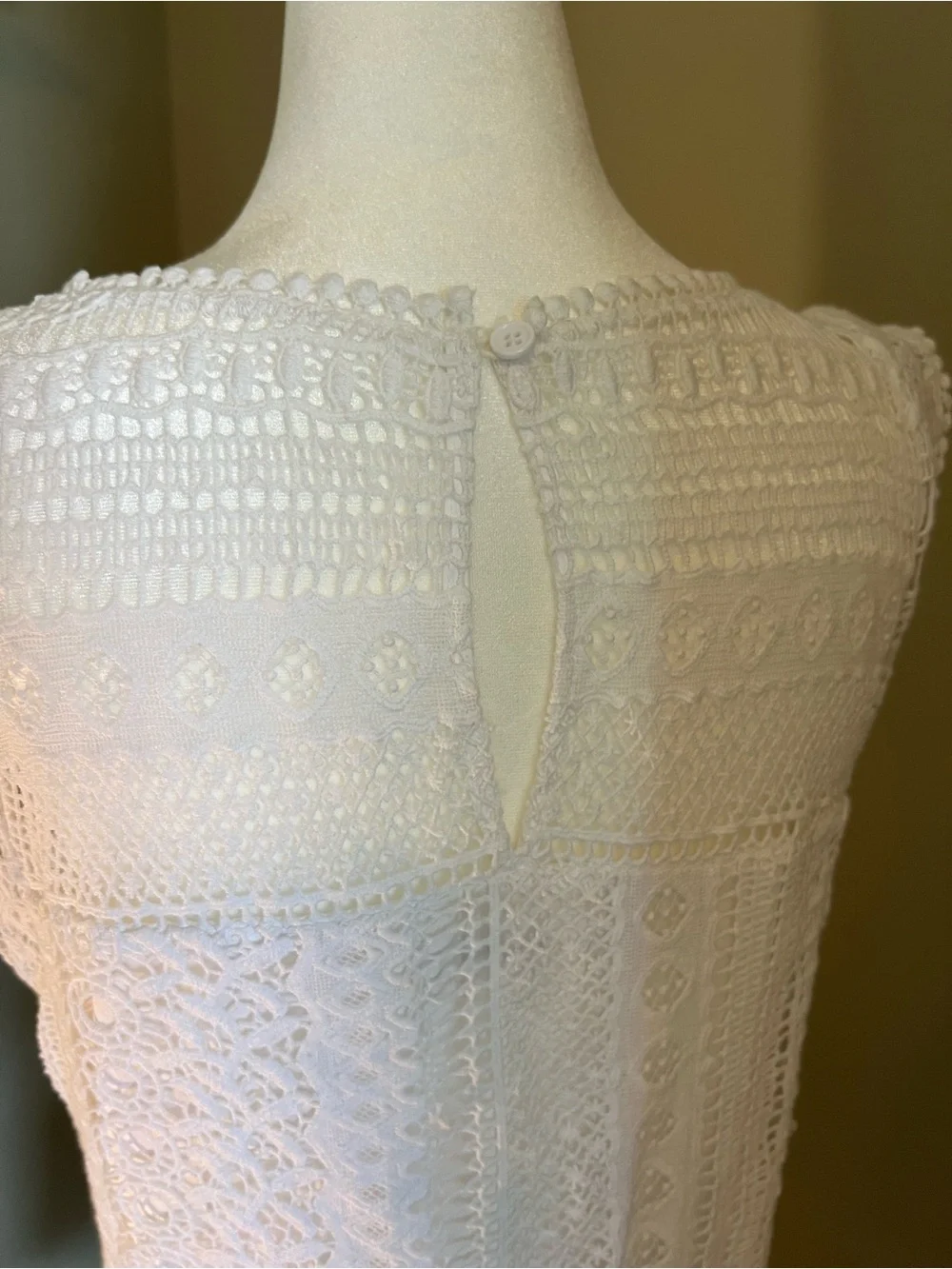 BB Dakota White‎ Lace Sleeveless Shift Dress